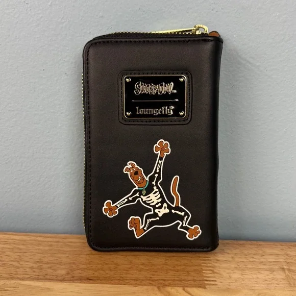 Loungefly Scooby Doo Cosplay Glow Skeleton Zip Around Wallet Halloween - Picture 2 of 3